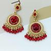 Pendientes de moda de Oriente Medio con borlas de gemas grandes y diamantes de imitación, pendientes de lujo para mujer