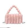 Bolso de peluche para mujer, otoño e invierno 2023, nuevo bolso de mano sencillo, estilo coreano, elegante y moderno, bonito bolso cruzado.