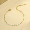 Collar de Cadena para Clavícula con Perlas Barrocas Europeas y Americanas, Cadena de Sonrisa Transfronteriza, Diseño de Joyería Simple, Versátil y Moderno