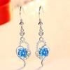 Pendientes de temperamento novedoso con forma de amor pendientes pendientes tendencia de moda amor pendientes de diamantes pendientes pendientes al por mayor