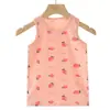 Regata Infantil, Camisola Classe a Algodão Puro, Top Sem Mangas para Meninas Usarem como Camada Interna, Roupa Exterior para Bebê, Regata Infantil