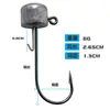 2.5g/3.5g/5g/6g color primario nude anzuelo con cabeza de plomo NED anzuelo con canaleta para sangre anzuelo cabeza de hongo Accesorios Venta al por mayor