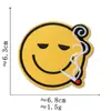 Pegatinas de Tela con Expresiones de Emoji Accesorios para Ropa Calcomanías Decorativas Parches Divertidos Serie de Insignias Redondas Lindas de Smiley