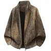 Jaqueta de Couro Masculina Vintage Tendência, Novo Estilo de Alta Qualidade, Caimento Casual Solto, Versátil, Fornecimento Direto da Fábrica