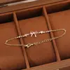 Pulsera de Zirconia con Diamantes Completos y Lazo, Nicho para Mujer, Transfronteriza, Simple, Microincrustada, Diseño Moderno, Pulsera Personalizada, Nuevo Estilo para Mujer