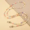 Bolso Cruzado de Perlas Irregulares Lanyard Largo Portátil para Teléfono Móvil Lanyard Sencillo de Perlas para Teléfono Móvil Cadena para Teléfono Móvil Cadena Cadena