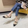 Zapatos peludos para mujer 2026 Otoño e Invierno Nuevo Estilo coreano Tacón grueso Versátiles Mocasines de felpa para exteriores Zapatos planos de moda para mujer