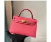 Bolsa Kelly de Celebridad de Internet 2023 Nueva Versátil Piel Genuina Segunda Generación Mini Pequeña Bolso de Hombro Único Cruzado Estilo Urbano Simple