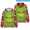 Sudadera con capucha transfronteriza de Navidad y Halloween con estampado digital 3D y expresiones personalizadas, chaqueta de manga larga