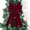 Lazo de Cinta de Terciopelo Borgoña de Gran Tamaño Unilateral Transfronterizo Hecho a Mano DIY Adornos para Decoración de Árbol de Navidad Corona Regalo