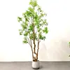 Planta Artificial Lujo Vegetación Falsa Paisajismo Biónico Adorno Decorativo Árbol Falso en Maceta para Interiores