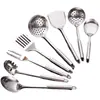 Fabricantes de fonte conjunto de oito peças de escorredor espátula de aço inoxidável espátula de cozinha para casa hotel suprimentos de cozinha presentes
