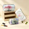 Bolsa de Armazenamento PU Estampada da Moda, Impermeável, Grande Capacidade, Necessaire de Viagem Portátil, Bolsa Multifuncional para Cosméticos e Maquiagem