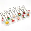 Navidad 9 Teclas Alivio del Estrés Botón Luminoso Juguete para Aliviar el Estrés Keycap Llavero Teclado DIY Juguete para Aliviar el Estrés Colgante