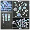 Piezas redondas de nácar, piezas blancas de nácar, piezas de nácar luminoso, piezas de nácar de perla, laca, pintura a la laca, materiales de incrustación para arte en laca