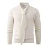 Suéter de Punto Pulóver Tie-Dye de Color Sólido para Hombre Otoño/Invierno 2026 Top de Punto Camisa Básica Casual con Cuello en V para Jóvenes Transfronterizo