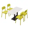 Juego de Mesa y Sillas para Restaurante de Comida Rápida, Mesa y Sillas Comerciales de Pizarra, Postres, Té de Leche, Tienda de Hamburguesas, Cafetería, Restaurante, Mesa de Comedor Universal para Personal