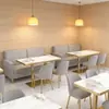 Casa de Chá Integrada com Mesas e Cadeiras de Restaurante de Cozinha Japonesa, Mesas e Cadeiras de Jantar Comerciais, Cabines e Sofás de Restaurante de Rede de Cafeterias