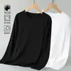 Nueva colección Primavera/Otoño 2026: camiseta base elástica para hombre, camiseta de manga larga con cuello redondo, ropa de moda para primavera/otoño