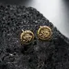 Brincos Cluster de Diamante Cheio de Novo Estilo Transfronteiriços para Homens, Modernos e Versáteis, Brincos de Flor de Íris em Forma de Cruz de Alto Padrão para Mulheres
