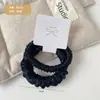 Conjunto de 2 Scrunchies Plissados de Cetim de Alta Qualidade Estilo Coreano para Mulheres, Simples e Versátil, Suave com o Cabelo