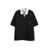 Camisa de Manga Corta Elegante de Moda Nueva de Verano para Hombre, Holgada y Versátil, Casual, Falsa de Dos Piezas Hc2701