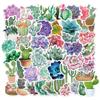 50 desenhos animados suculentos cacto planta graffiti adesivos carrinho de bagagem caso notebook impermeável decoração DIY