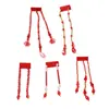 Ambiente festivo de vacaciones año nuevo borla roja cuentas de arroz pegatinas de tela flor para zapatos accesorios para el cabello clip de borde parche para zapatos bolsa ropa