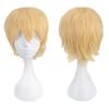 Peluca de Cosplay Anime Transfronteriza Europea y Americana Colorida Harajuku Anti-Frizz Cabello Corto para Hombre Invisible Natural Realista Rizada