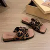 Sandalias de mujer para exteriores con estampado floral, sandalias versátiles sin cordones de punta cuadrada, sandalias de suela gruesa para mujer, sandalias florales de moda para la playa