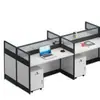 Combinación de Escritorio de Oficina con Pantalla y Silla Estación de Trabajo Simple Moderna para Personal Porta Tarjetas para Personal Capacidad para 6/4 Muebles de Oficina Dobles para Cuatro Personas