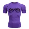 Camiseta de Manga Corta de Compresión de Secado Rápido para Hombre Teum Export Y2K Capa Base para Correr Ropa de Entrenamiento para Gimnasio Body