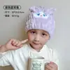 Gorro de ducha de felpa de coral para niños con diseño de dibujos animados y orejas de conejo, gorro para secar el pelo al por mayor, toalla para secar el pelo de mujer para adultos, entrega en una sola pieza