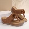 Zapatos de Mujer Talla Grande de Comercio Exterior Nuevo Estilo Primavera y Verano 2025 Chanclas Sandalias de Cuña Transfronterizas Punta Abierta Pantuflas de Exterior Sandalias Europeas y Americanas para Mujer