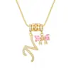 Collar con Letras Dopamina Popular Transfronterizo Set de Tres Piezas con Accesorios de Lazo, Elegante y Versátil Set de Collares con Letras