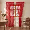 Cortina Voil Floral Redonda Popular com Renda Estilo Pastoral Francês para Sala de Estar, Quarto, Varanda, Bay Window, Semi-Blackout, Fabricante, Transfronteiriço