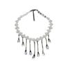 Collar de cristal con temperamento coreano femenino ~ japonés y coreano, colgante de borla, cadena de clavícula de lujo ligero para chicas de nicho
