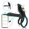 Fabricante de Produtos para Adultos Atacado Hankes Controle Remoto por App Sem Fio Anel Duplo Vibratório Anel de Bloqueio de Silicone Produtos para Casais