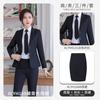 Traje de negocios azul zafiro Four Seasons para mujer, sin planchado, para hombre, para banco, para trabajo, traje de vestir