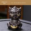 La decoración de la mascota del té de arena morada se puede criar y jugar, accesorios de juego de té boutique, mesa de té de la mascota del dragón del zodíaco de los doce, decoración de la mesa de té