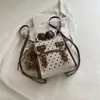 Mini mochila doce e fresca estilo japonês com laço para mulheres, bolsa transversal fofa de bolinhas, bolsa versátil para o dia a dia para meninas