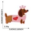 Dibujo Animado Autoadhesivo Mini Lindo Perrito DIY Accesorios de Ropa Decoración Funda de Teléfono Taza de Agua Parche Parche de Tela Bordado
