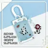 Porta-Cartão Deslizante Divertido de Gato Porta-Crachá de Estudante Cartão do Campus Bolsa para Cartão de Refeição Porta-Identidade Transparente Anti-Perda Capa Protetora para Homens e Mulheres