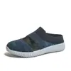 Sapatos Femininos de Verão Respiráveis Meia-Calça Malha Slip-On com Solas Macias, Sapatos Casuais Confortáveis, Sandálias Fechadas na Ponta da Moda