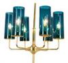 Lustre de vidro de arte nórdica pós-moderna, luz de luxo, sala de estar, iluminação doméstica, personalidade criativa, lâmpadas de luxo