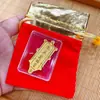 Adesivo de Telefone de Ouro Puro 999 com Verso Adesivo, Saco da Sorte "Princesa, Por Favor, Enriquecer", Brinde Promocional de Loja de Ouro, Atacado do Fabricante