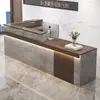 Balcão de Bar de Canto Estilo Chinês, Balcão de Caixa Registradora, Balcão de Recepção Frontal de Empresa, Balcão Comercial para Loja de Roupas, Balcão Pequeno, Mesa de Escritório