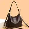 Bolso de Piel Suave para Mujer Modelo Nuevo 2026, Bolso de Hombro y Cruzado de Gran Capacidad, Bolso Casual Versátil para Madres de Mediana Edad, Mayoreo