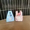 Bolso de Conejito Lindo a Cuadros Bolsa de Lona de Gran Capacidad para Maquillaje Bolsa de Muñeca Bolsa para Almuerzo Caja de Almuerzo Portátil Bolsa Venta al por Mayor