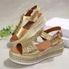 Sandalias Cómodas de Plataforma Abiertas para Mujer, Moda Transfronteriza, Estilo Europeo y Americano, Sandalias Versátiles de Suela Gruesa de Moda 2026